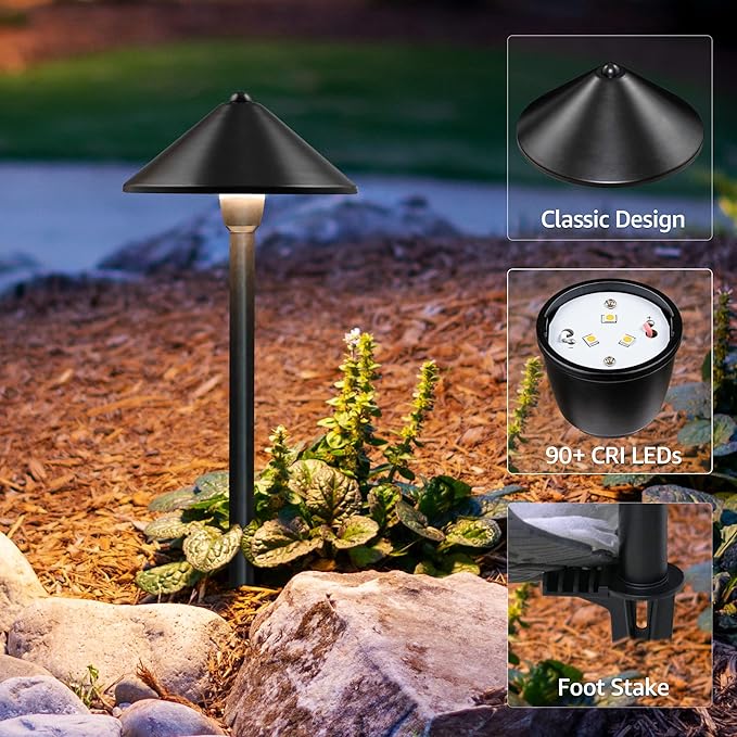 SUNVIE Low Voltage Landscape Lights 3W LED Pathway Lights Low Voltage 3000K - Image 3