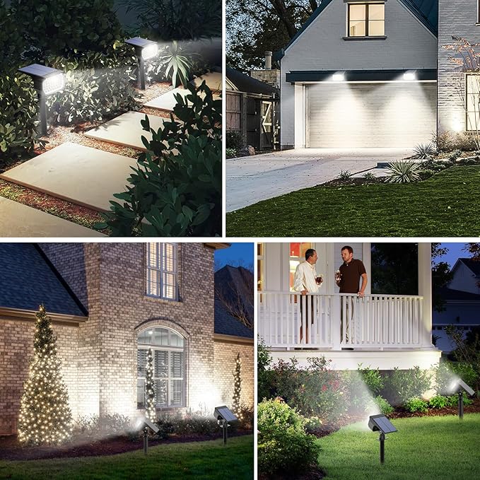 Solar Spot Lights Outdoor 10 Pack, Solar Landscape Spotlights Waterproof - Image 2