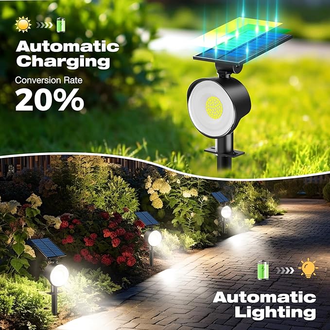 nipify 10 Pack Solar Spot Lights Outdoor Waterproof - Image 4