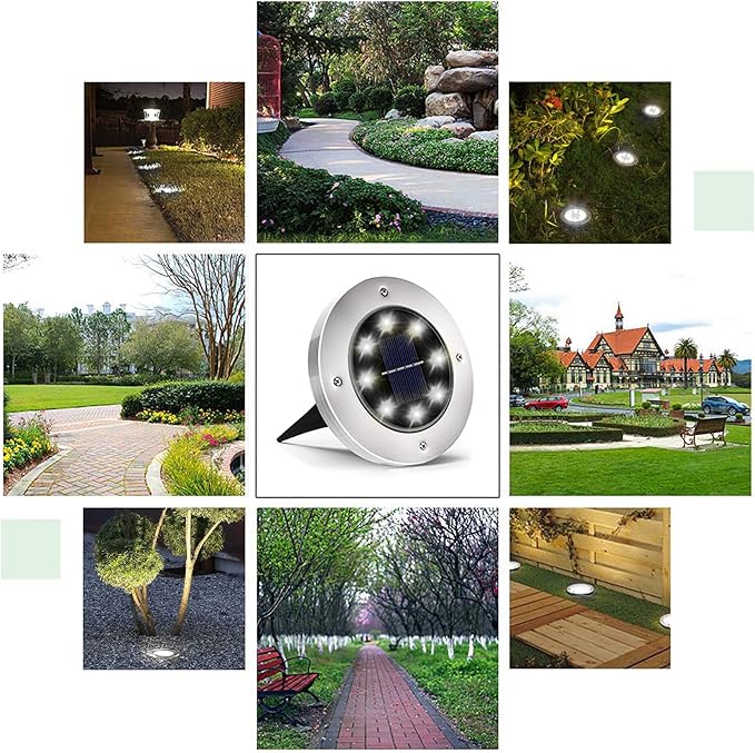 INCX 4.6 inch Solar Lights for Outside, 4 Pack Solar Light Outdoor Waterproof - Image 6