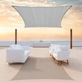 ColourTree TAPR1616 Custom Size 17' x 19' Grey Sun Shade Sail Canopy UV Block by ColourTree