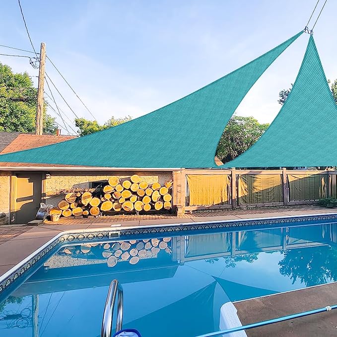 E&K Sunrise 28' x 28' x 28' Sun Shade Sail Triangle Canopy Shade Cover UV Block by EKSUNRISEINC