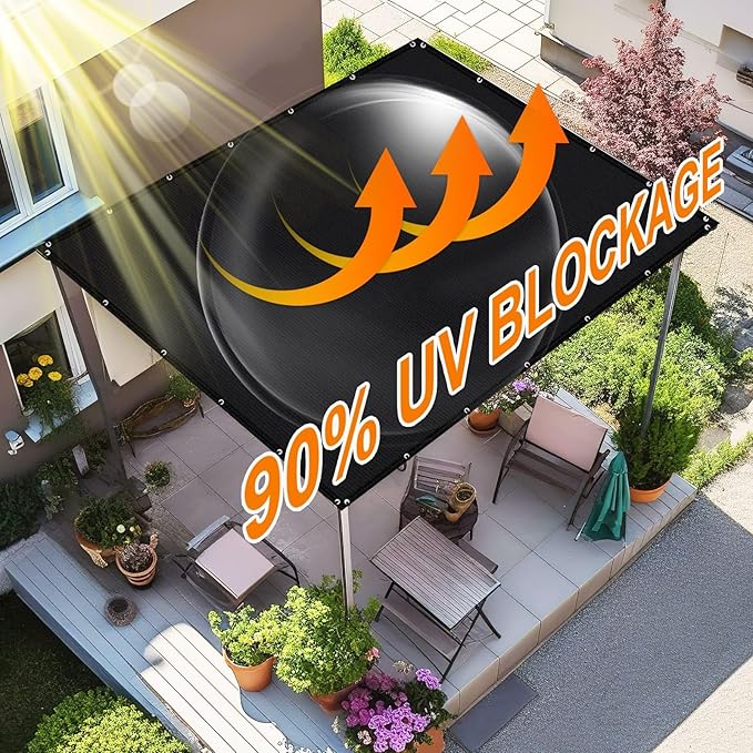 Artpuch 90% Sun Shade Cloth, 5 x 6 FT Pergola Shade Cover Canopy - Image 3