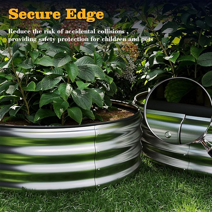 Galvanized Metal Planter Round Raised Garden Bed Kit - Image 5