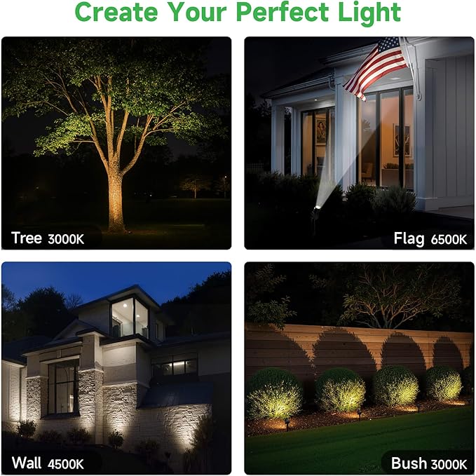 Solar Spot Lights Outdoor, Adjustable Angle Waterproof Landscape Spotlight - Image 7