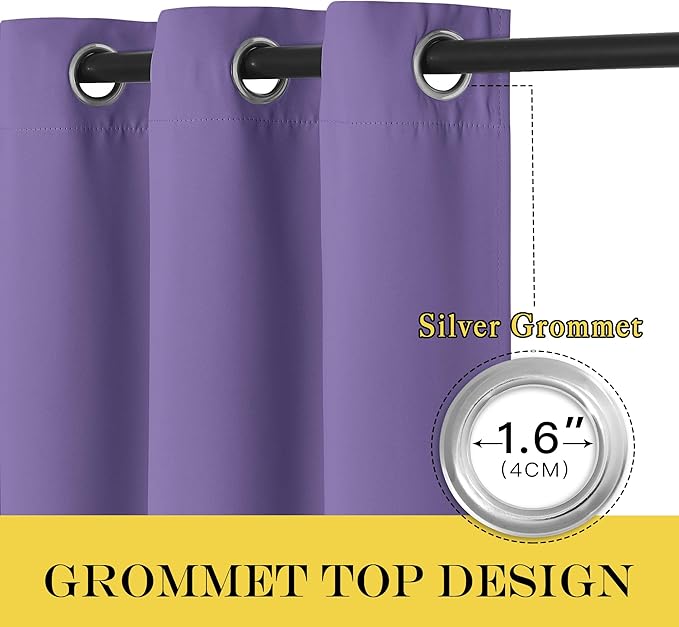NICETOWN Blackout Short Curtain 63 inches Long - Image 5