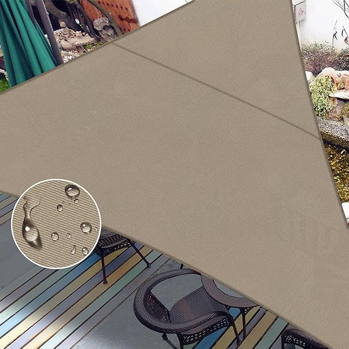 LOVE STORY Right Triangle 15'x15'x21.2' Waterproof Sun Shade Sail Canopy UV by LOVESTORY