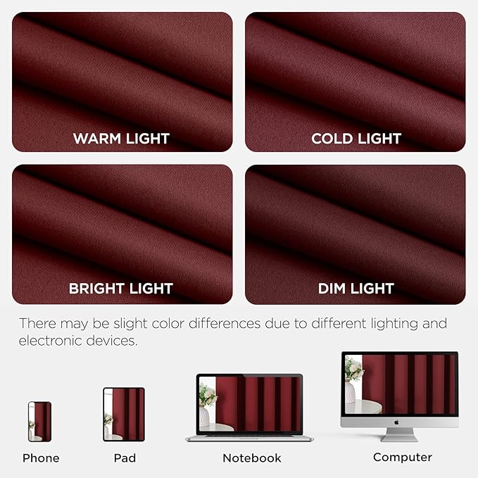 Joydeco Blackout Patio Sliding Door Curtains 96 Inches Long, Grommet Privacy - Image 9
