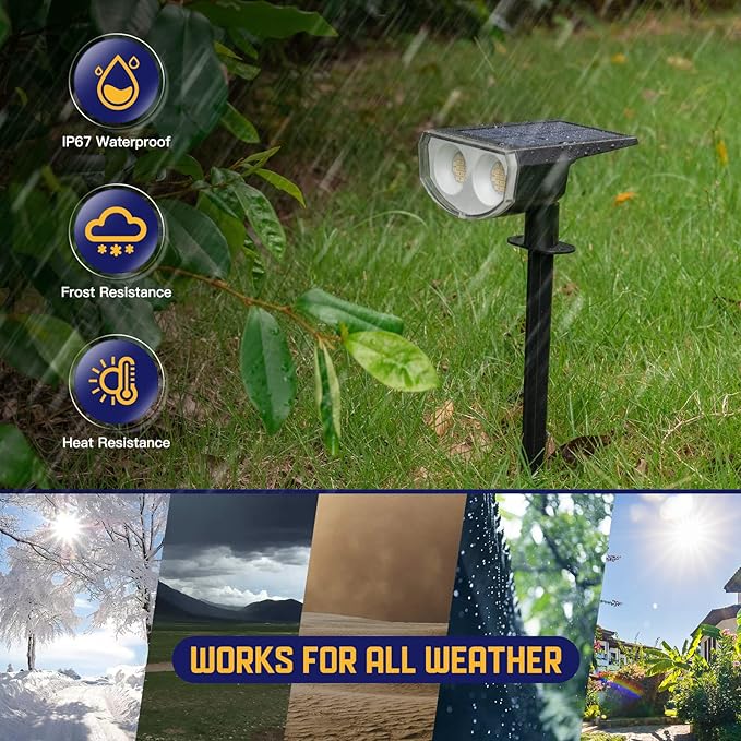 Kyosho Solar Outdoor Lights Waterproof IP67, 38 LEDs Solar Spot Lights Outdoor - Image 4