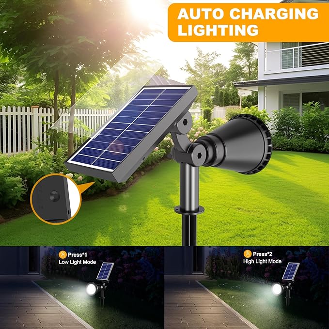 Solar Spot Lights Outdoor, 36 LEDs 1000LM Adjustable Solar Lights Outdoor - Image 4