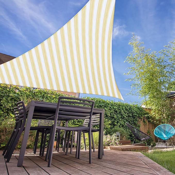 E&K Sunrise 6' x 6' x 6' Sun Shade Sail Triangle Canopy Shade Cover UV Block - Image 7