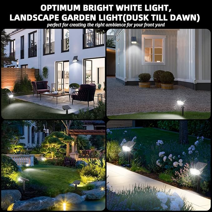 Solar Spot Lights, IP65 Waterproof 40 LED's Landscape Spotlights, 3 Modes - Image 7