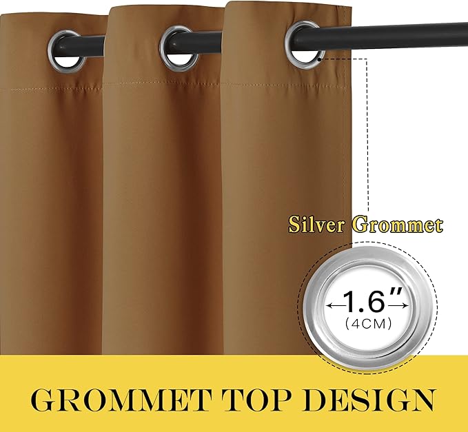 NICETOWN Door Curtain for Closet Doors 80 Inches Long 1 Panel, Room Divider - Image 6