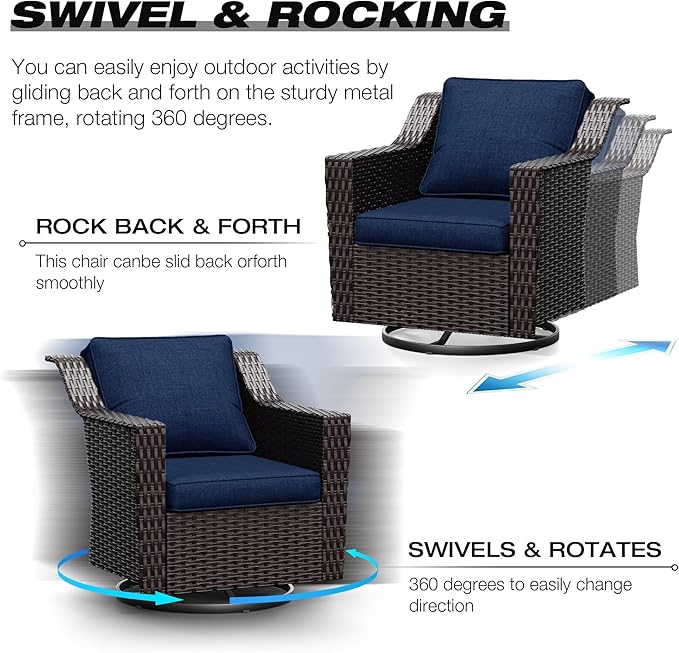 Joyside Wicker Patio Furniture Sets, 8 Pieces Upgraded Large Size Outdoor - Image 3
