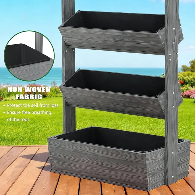 Wooden Vertical Raised Garden Bed, 5 Tier Garden Planters Raised Beds - Image 4
