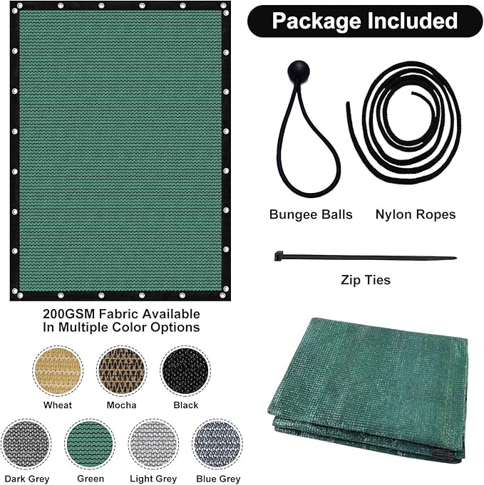 Artpuch 90% Sun Shade Cloth, 6 x 6 FT Pergola Shade Cover Canopy - Image 5