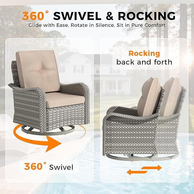 8-Seat Outdoor Wicker Patio Furniture Set - Image 5