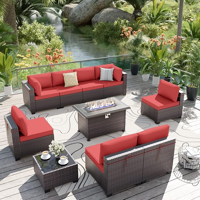 ALAULM 10 Pieces Patio Furniture Set by ALAULM