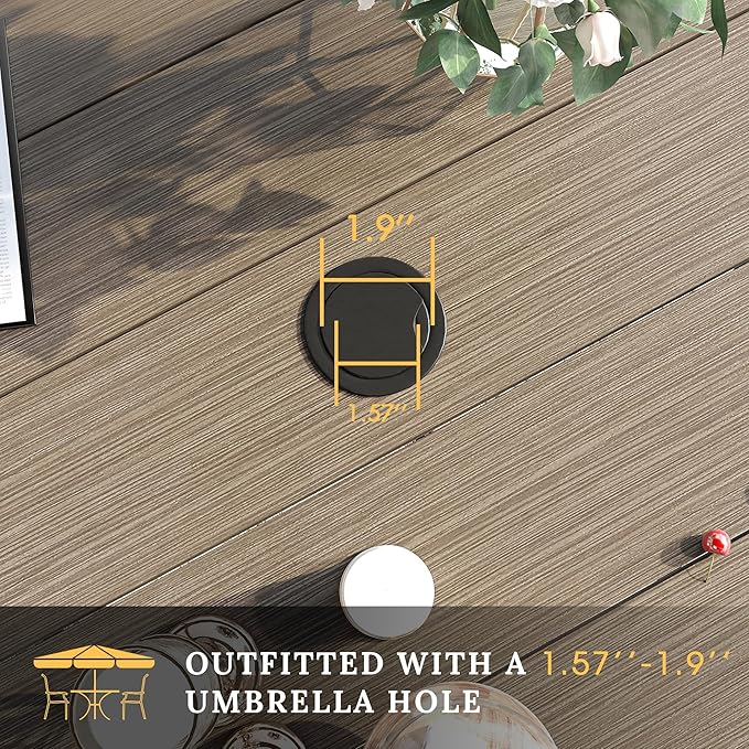 VICLLAX 60" Outdoor Round Patio Table - Image 5