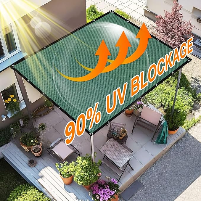 Artpuch 90% Sun Shade Cloth, 6 x 8 FT Pergola Shade Cover Canopy - Image 2