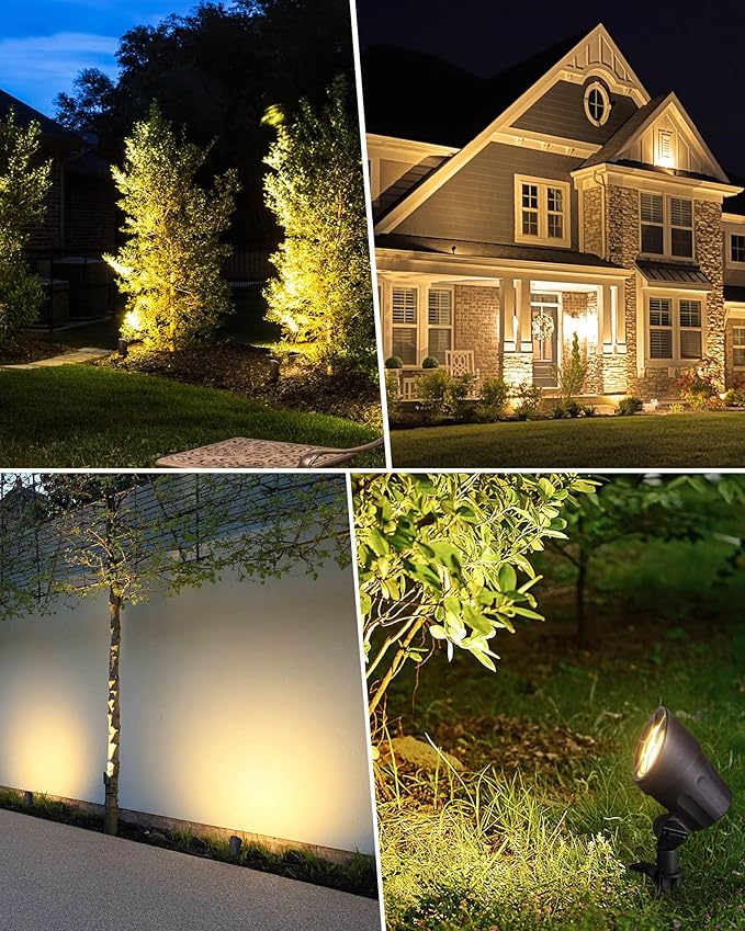 SUNVIE 6W Low Voltage Landscape Lights LED Low Voltage Lighting Warm White - Image 4