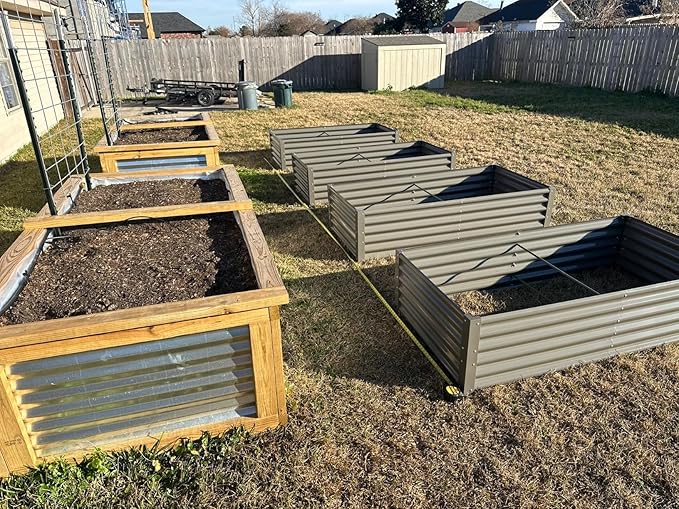 A ANLEOLIFE 12-Piece 18 Inch Tall Raised Garden Beds Kit, Square & Rectangular - Image 4