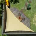 Amgo Custom Size 9' x 10' x 13.5' Beige Right Triangle Sun Shade Sail Order to by Amgo