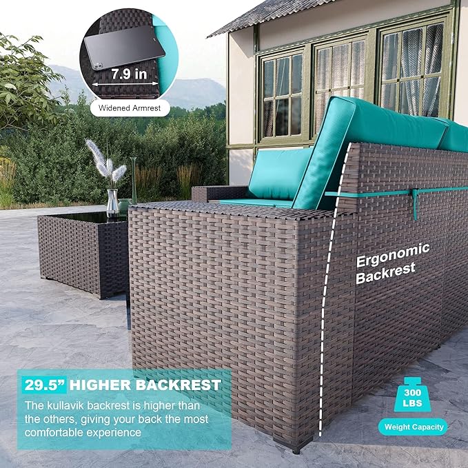 Kullavik 13PCS Outdoor Patio Furniture Set - Image 2