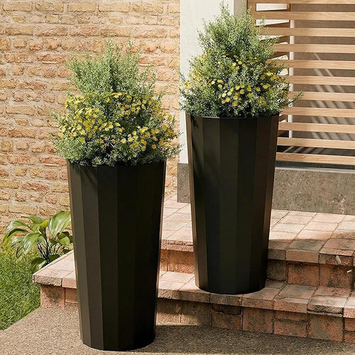 23.6" H Tall Planters for Outdoor Plants, 2 Pack Large Outdoor Planters for by Outdoorchairs