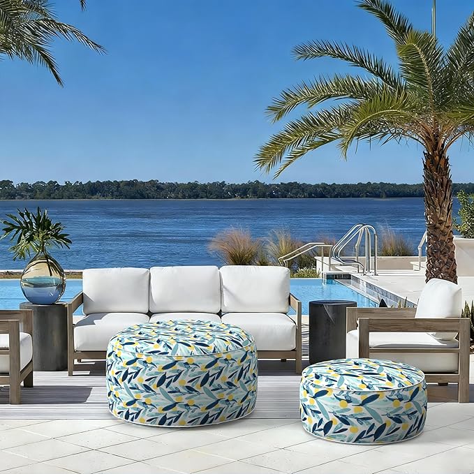 LVTXIII Outdoor/Indoor Inflatable Stool Ottoman, All Weather Patio Footrest Pouf - Image 7