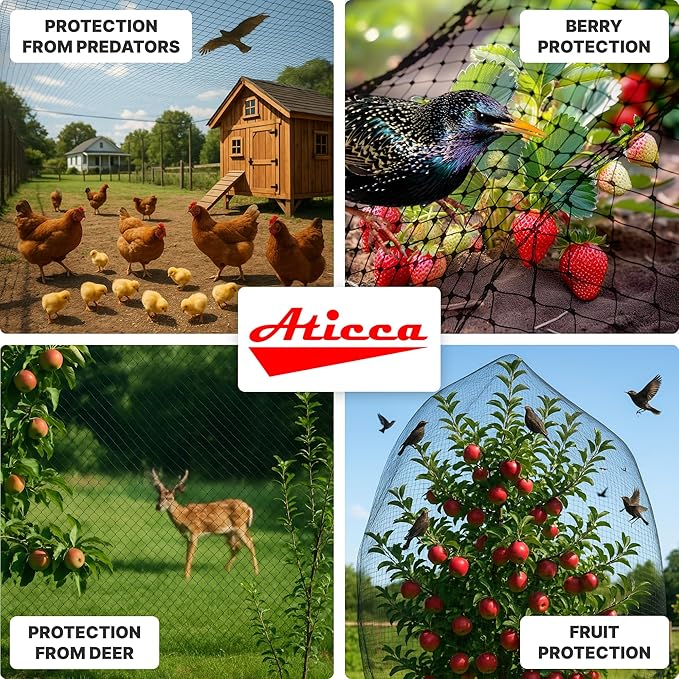 Heavy Duty Bird Netting for Garden Protection & Fruit Trees, 7.5x100 Ft - Image 7
