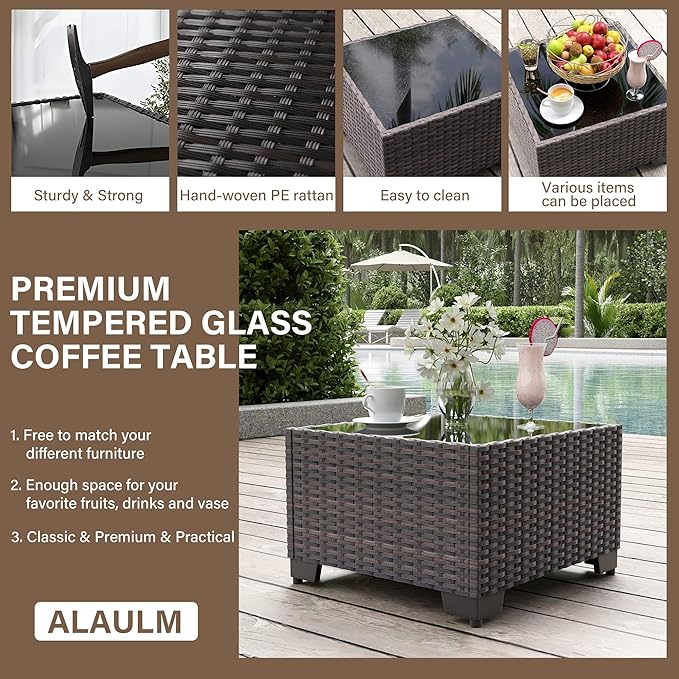 ALAULM 13 Pieces Outdoor Patio Furniture Set - Image 5