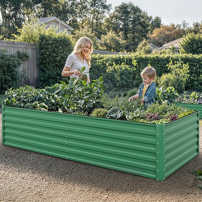 YITAHOME 96x48x24 in 2pcs Galvanized Raised Garden Bed Kit, Large Metal Planter - Image 2