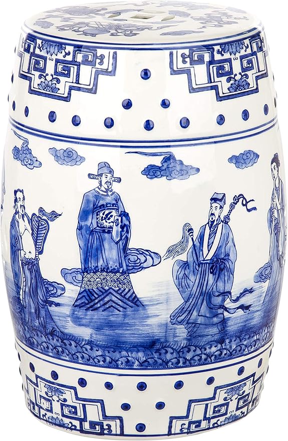 Safavieh Ocean Jewel Chinoiserie Ceramic Decorative Garden Stool - Image 3