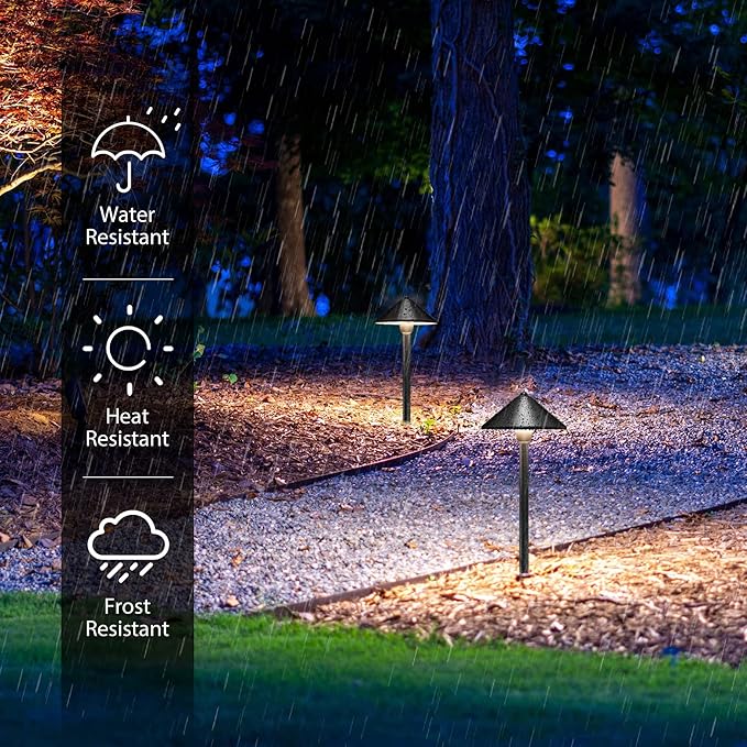 SUNVIE 8-Pack Low Voltage Landscape Pathway Lights 12-24V 3W LED Landscape - Image 5