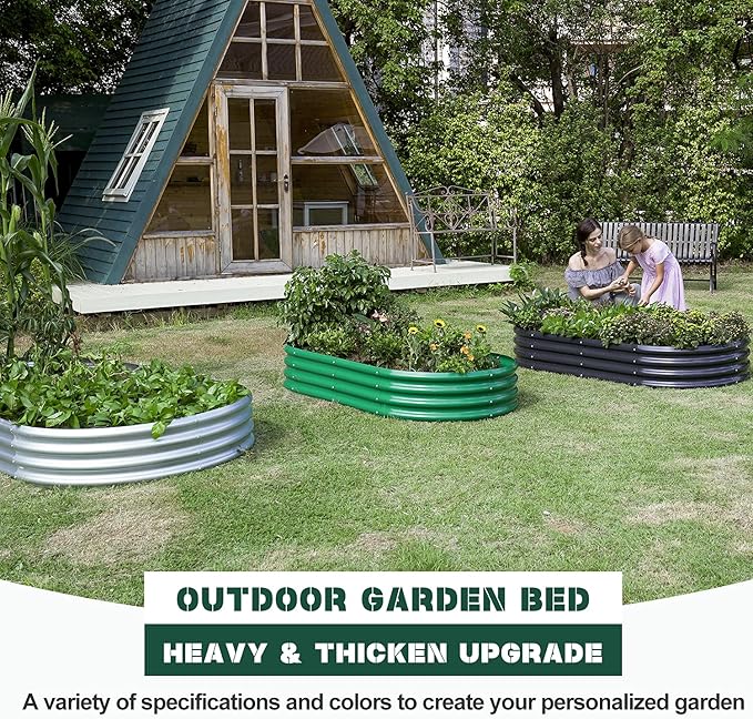Land Guard Galvanized Raised Garden Bed Kit, Galvanized Planter Garden Boxes - Image 2