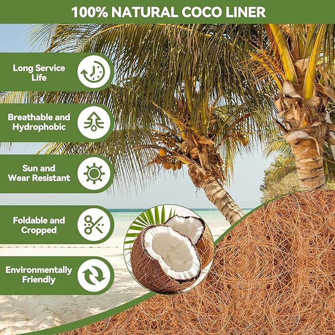 2Pcs Trough Coco Liner 30" Coco Coir Liners - Image 3