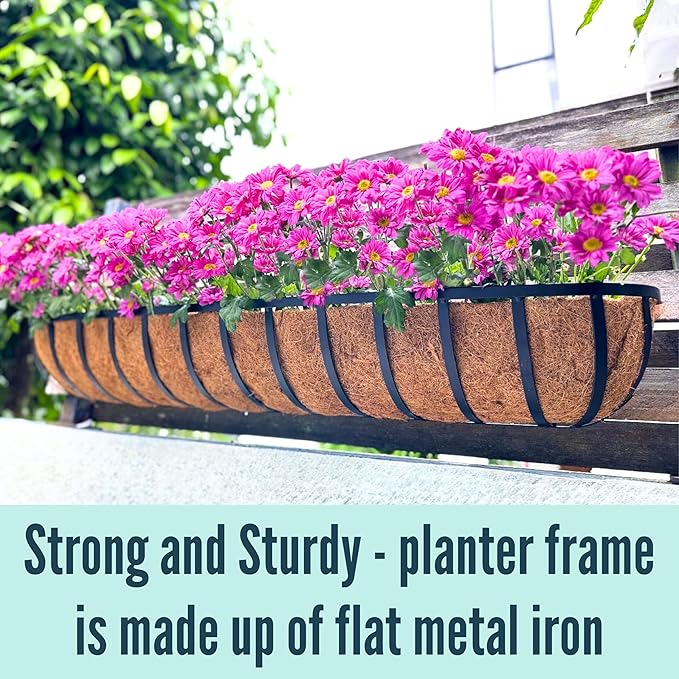 LaLaGreen Wall Hanging Planters Long Window Flower Box Planter - Image 6