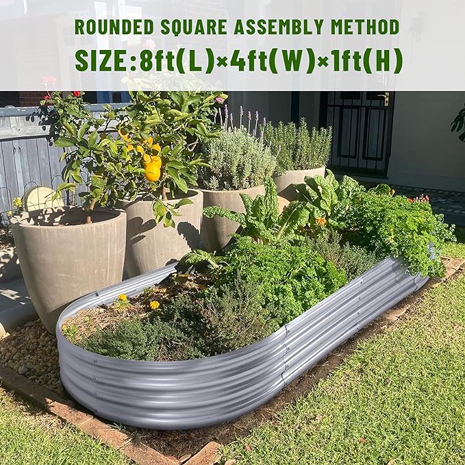 Land Guard 2Pcs Galvanized Steel Raised Garden Bed, Aluminum Raised Garden Bed - Image 6