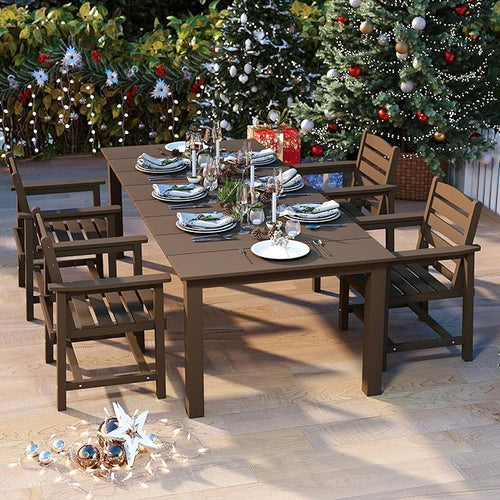 5-Piece Brown Outdoor Dining Set by PatioKingdom