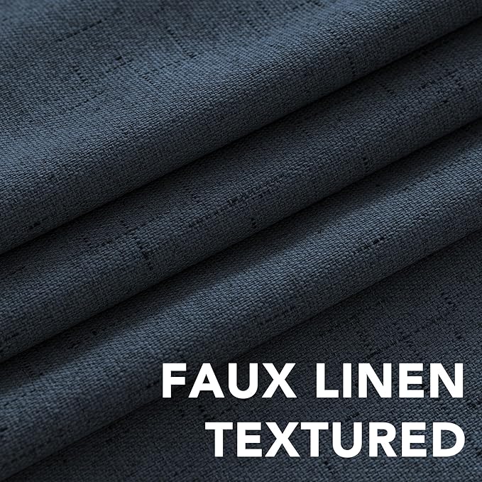 H.VERSAILTEX Linen Blackout Curtains 108 Inches Long 100% Absolutely Blackout - Image 4
