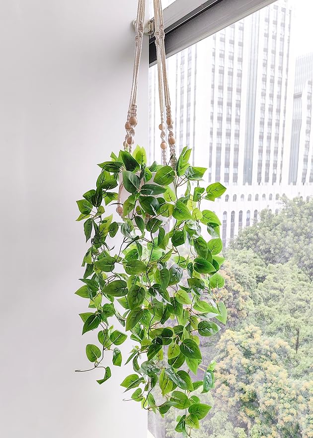 Comtelek 2 Packs Fake Hanging Plant - Image 2