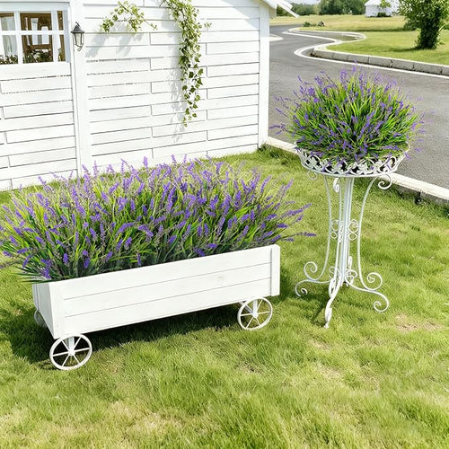 24 Pcs Artificial Faux Plants for Outdoor Spring Decoration, Fake Monkey Grass - Image 2