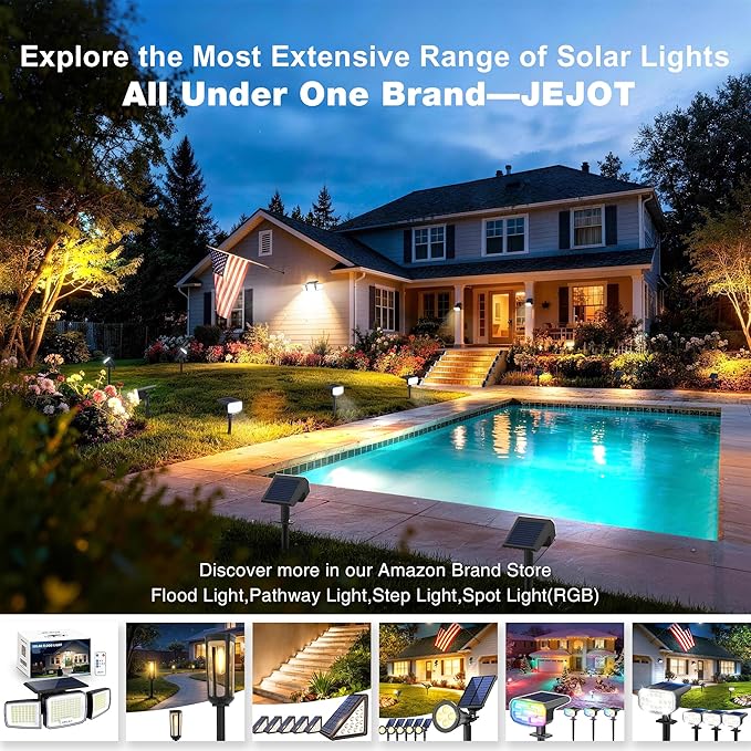 Solar Spot Lights Outdoor Waterproof IP65, 6 Pack, Cool Light, 2 Lighting Modes - Image 9