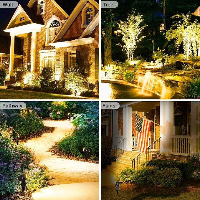 Solar Spot Lights Outdoor, Solar Landscape Spotlights IP65 Waterproof 9.8ft - Image 7