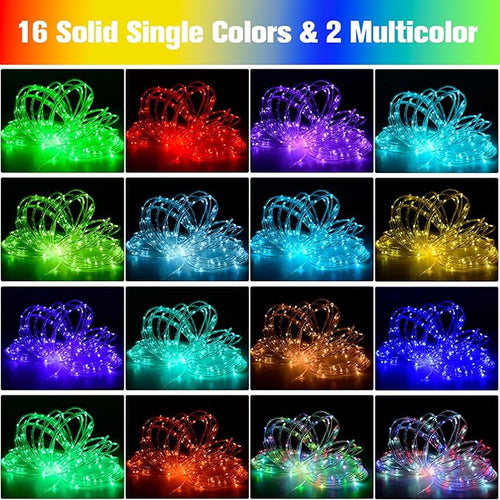 200Ft Rope Lights Outdoor, 18 Colors Changing 610 LED String Lights Plug in - Image 2