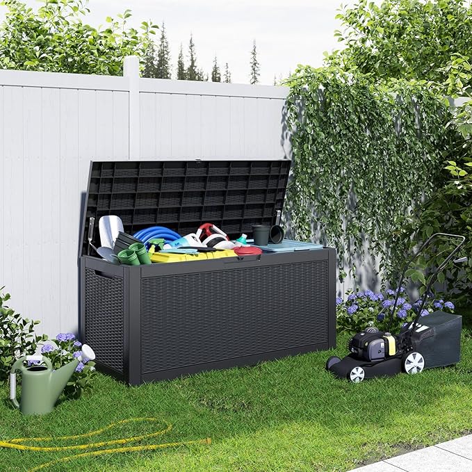 100 Gallon Outdoor Deck Box, Lockable Waterproof Outdoor Storage Boxes - Image 5