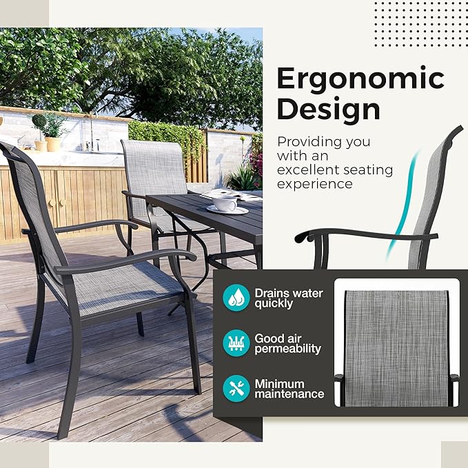 Pamapic 5-Piece Outdoor Dining Set, Patio Dining Set - Image 5