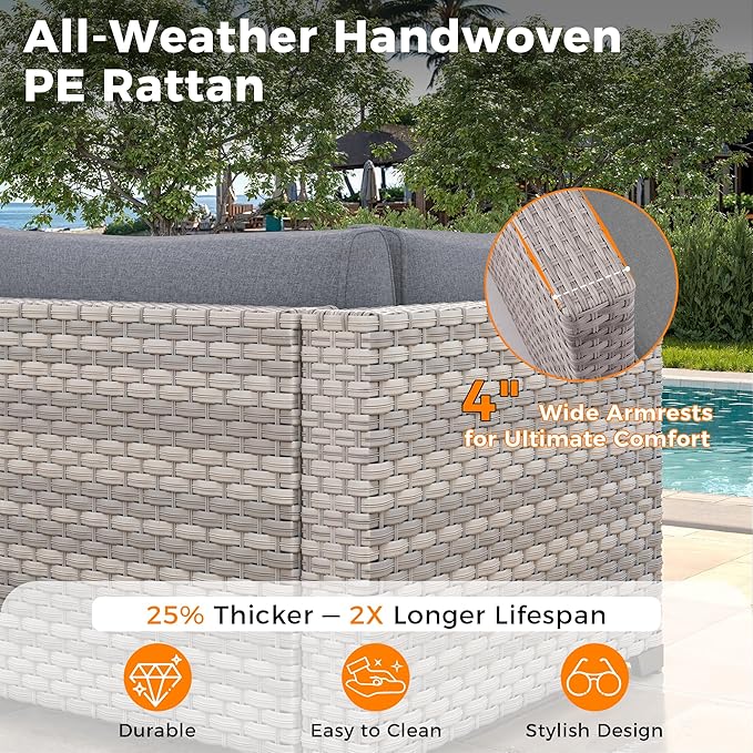 10-Seat Modern Patio Furniture Set - Image 4