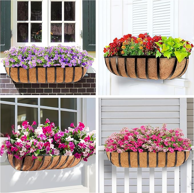 4pcs 24" Window Box Deck Railing Planter - Image 5
